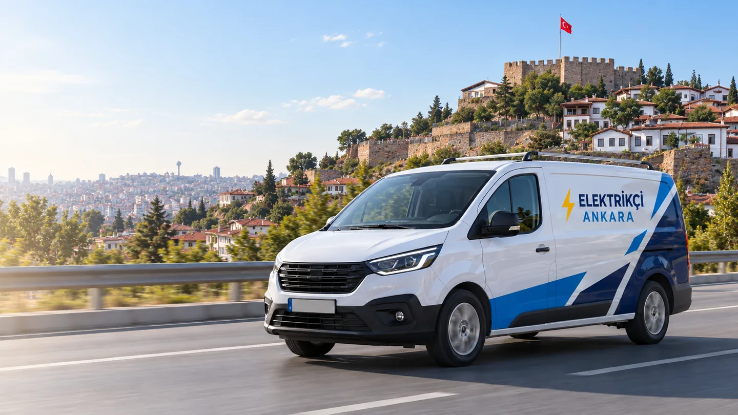 Altındağ çevresinden esinlenen elektrik teknik servis aracı; yapay zekâyla üretilmiş temsili görsel