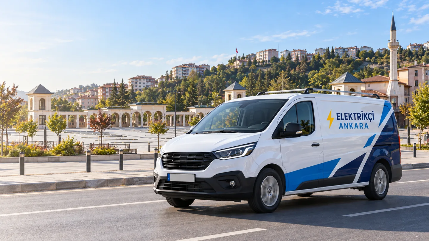 Pursaklar çevresinden esinlenen elektrik teknik servis aracı; yapay zekâyla üretilmiş temsili görsel